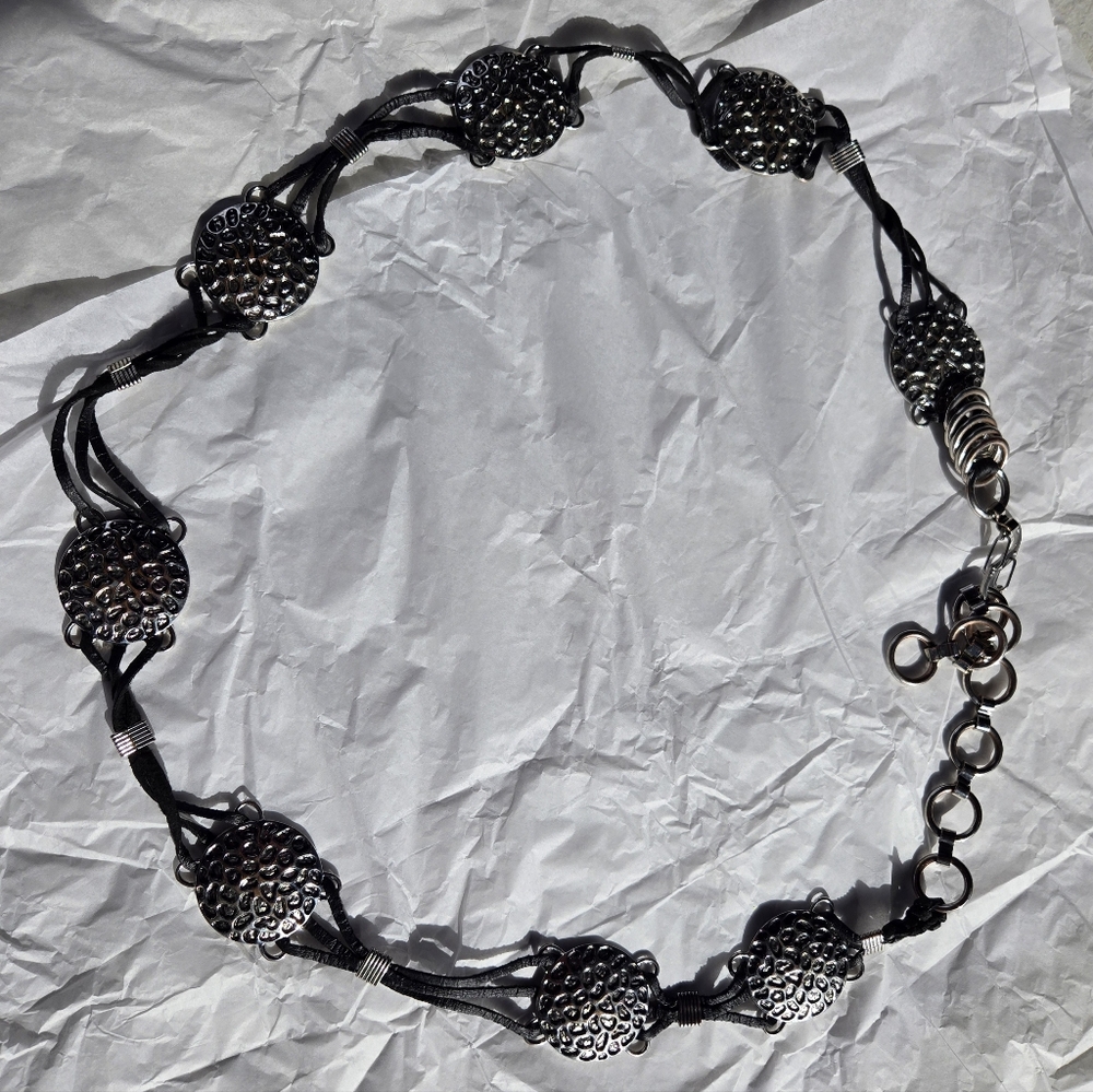 Unbranded Belt Silver and Black